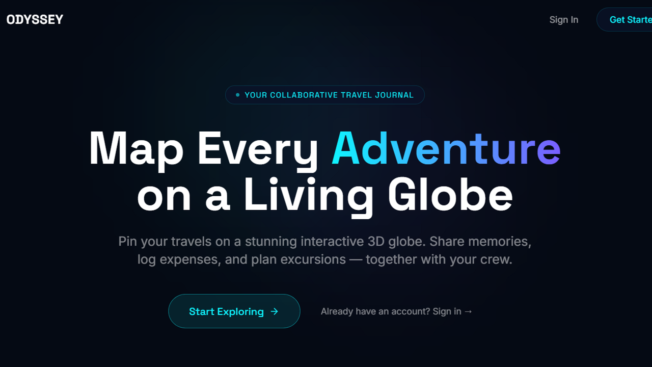 Travel App template preview