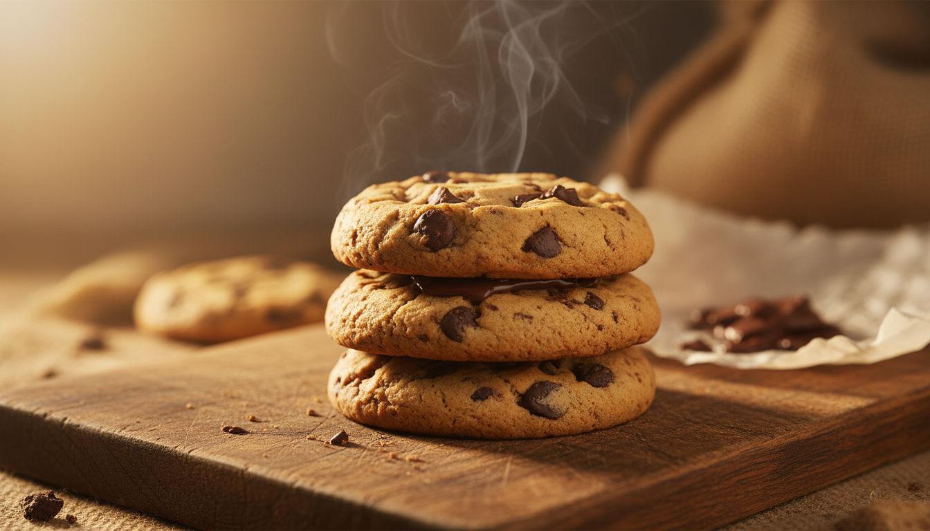 Fresh homemade cookies close-up from Lyons Cub Cookies bakery in San Diego