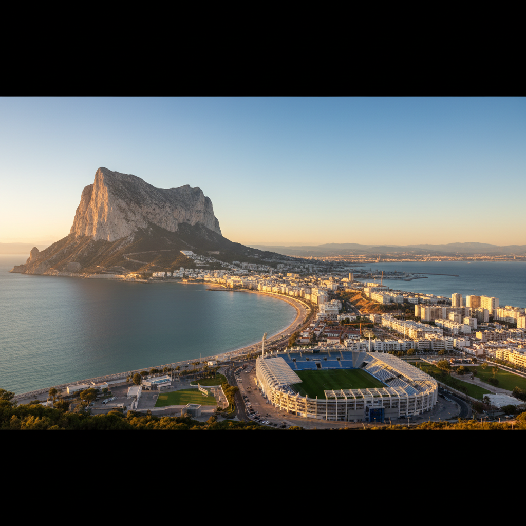 Rock of Gibraltar overlooking Algeciras