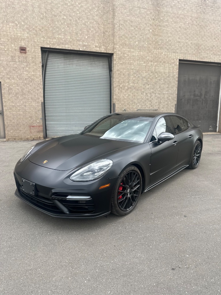 Porsche Panamera Turbo satin black full PPF