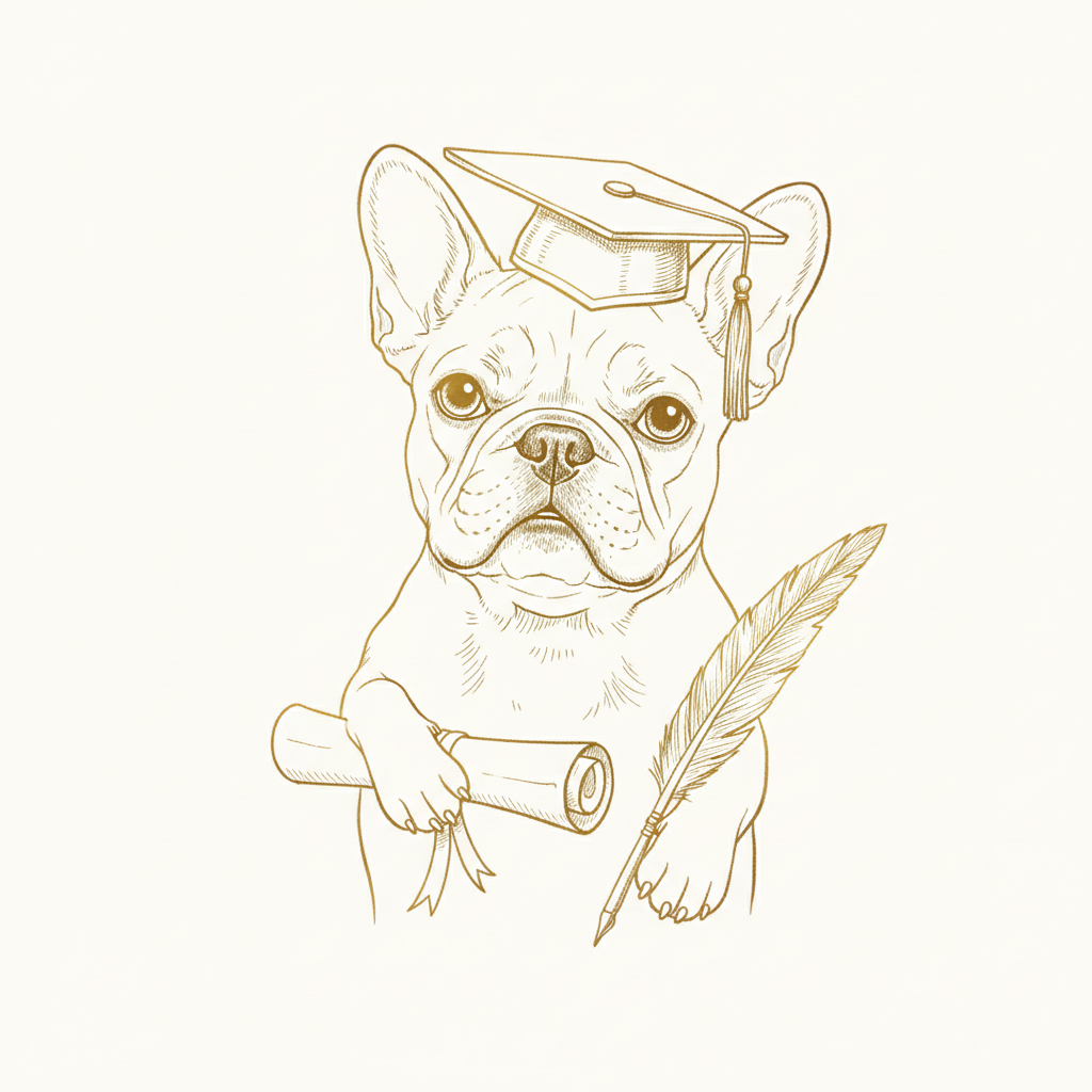 Elegant French Bulldog illustration โ About HLK