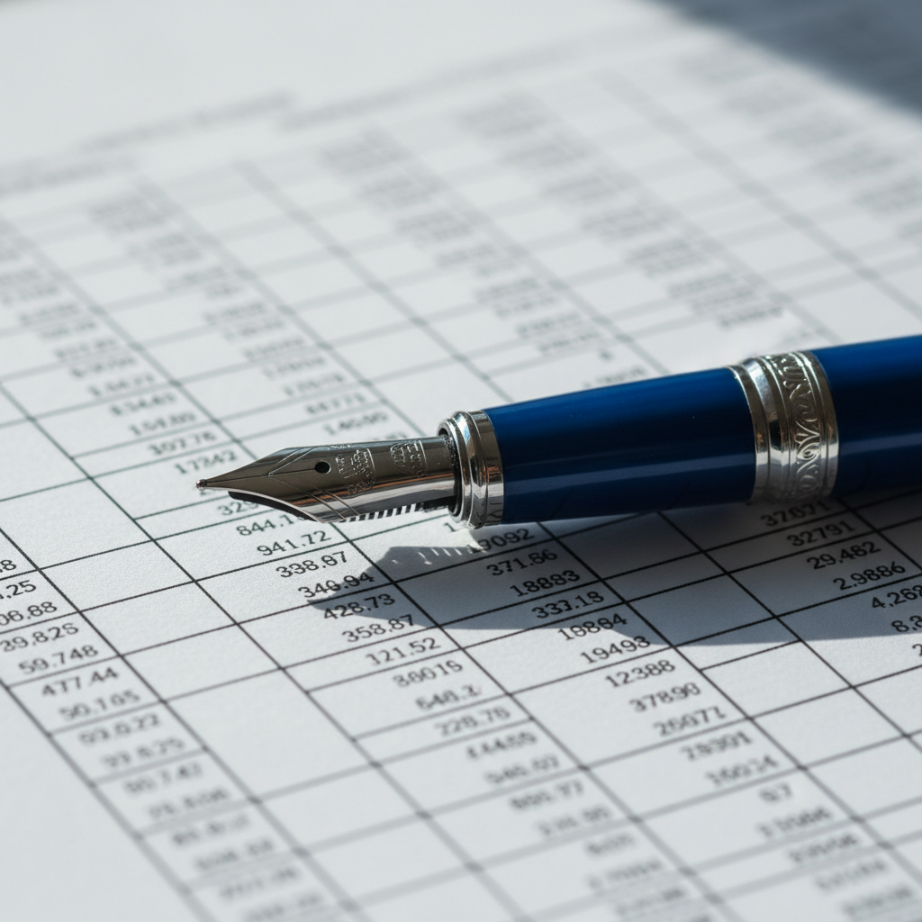 A precision macro view of tax documentation representing meticulous, accurate filings