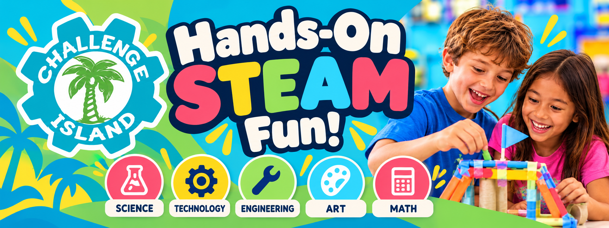Challenge Island Omaha Northwest — hands-on STEAM fun for kids: science, technology, engineering, art and math