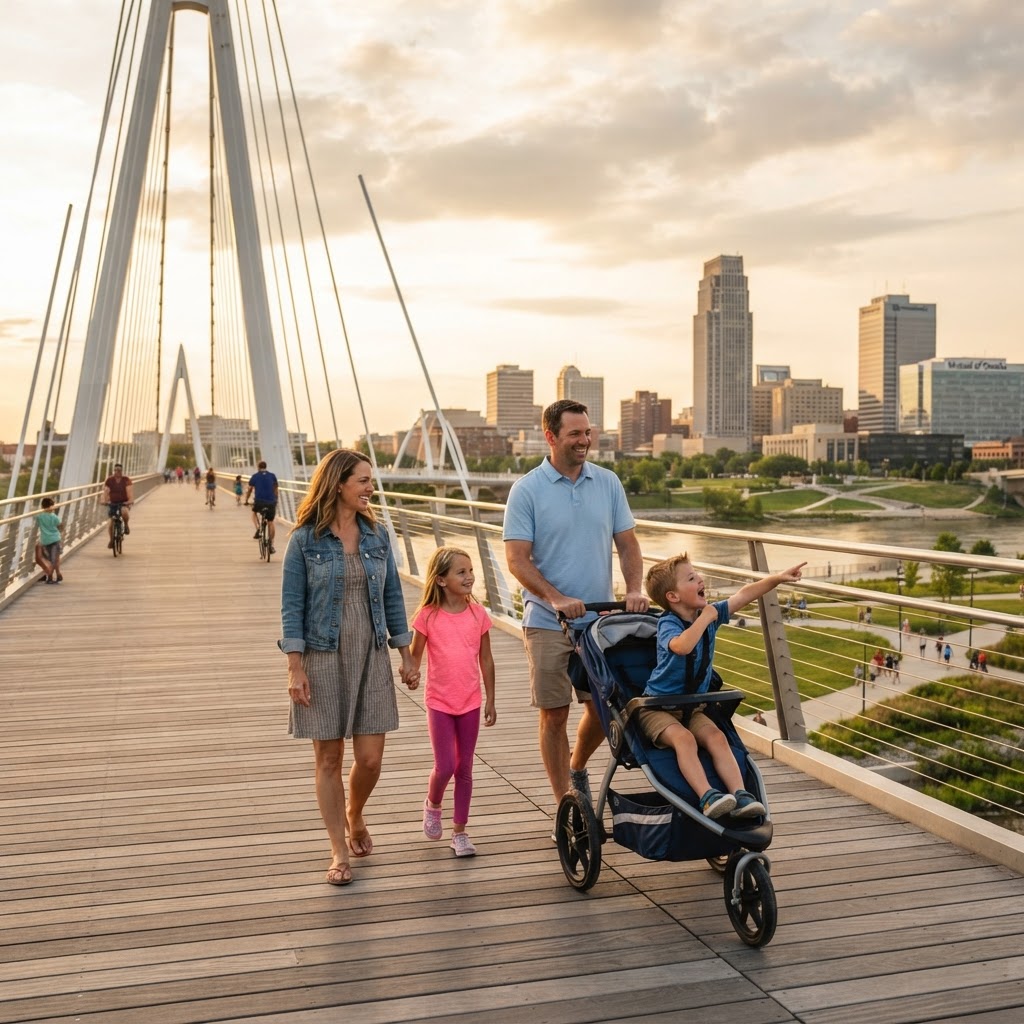 A Family Guide to the Bob Kerrey Pedestrian Bridge and Omaha RiverFront