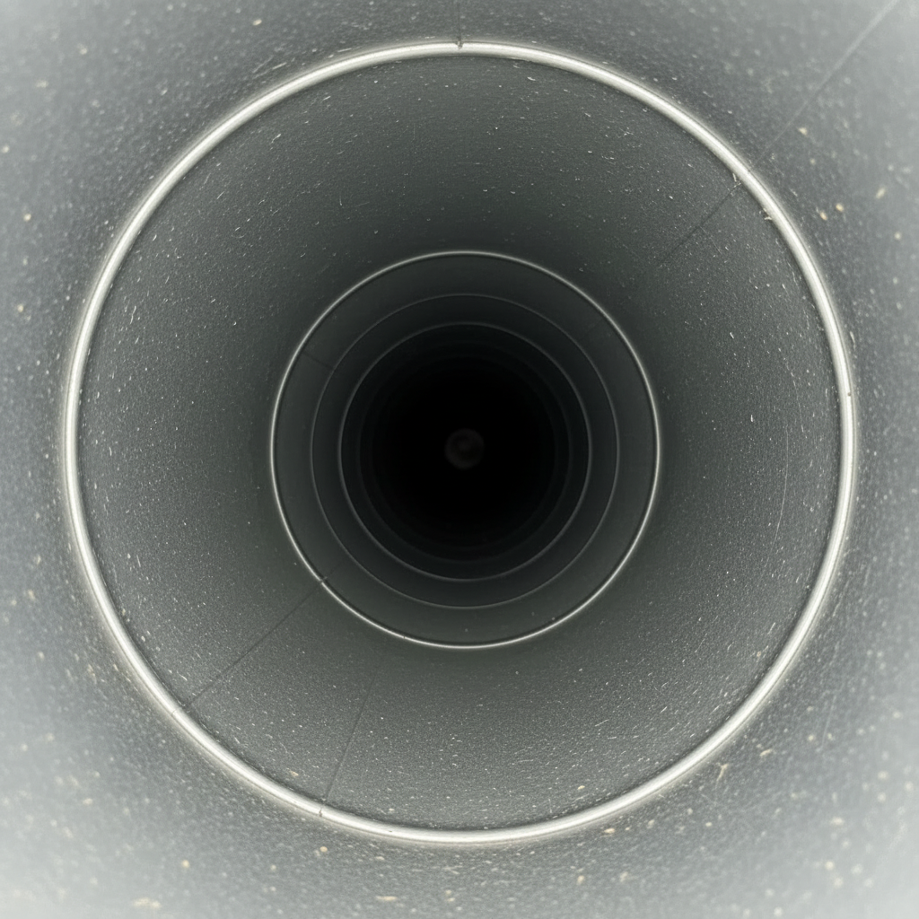 Air duct after professional cleaning
