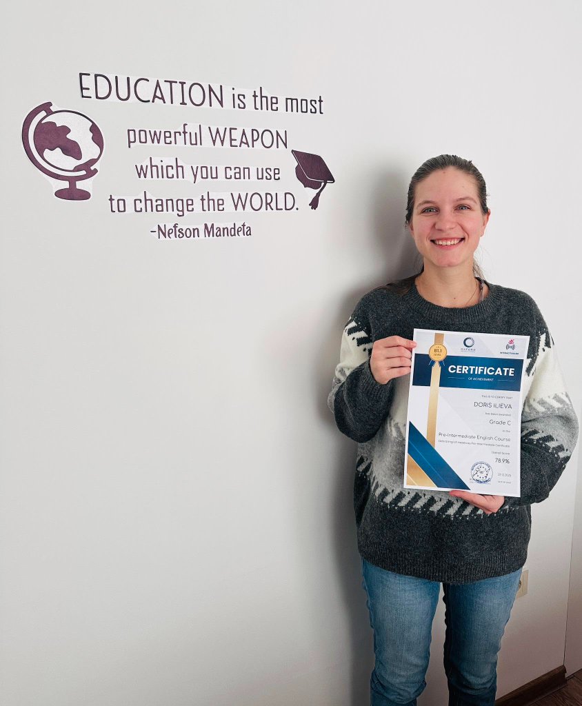 Дорис Илиева — Pre-Intermediate B1.1