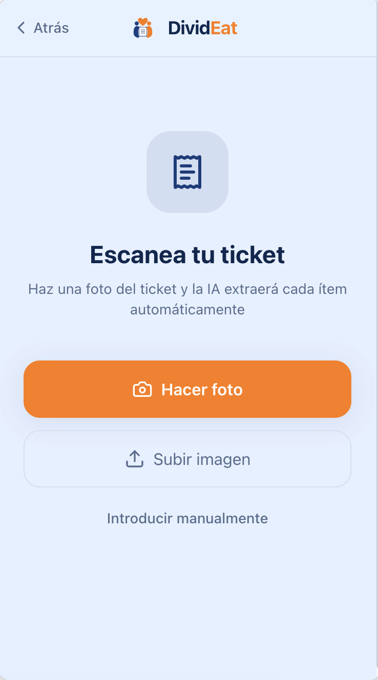 DividEat — Escanea tu ticket