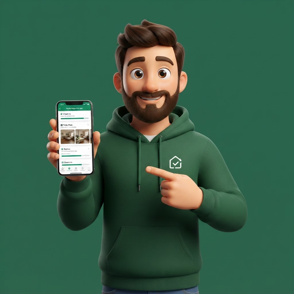Hôte utilisant MyStayProof sur son smartphone