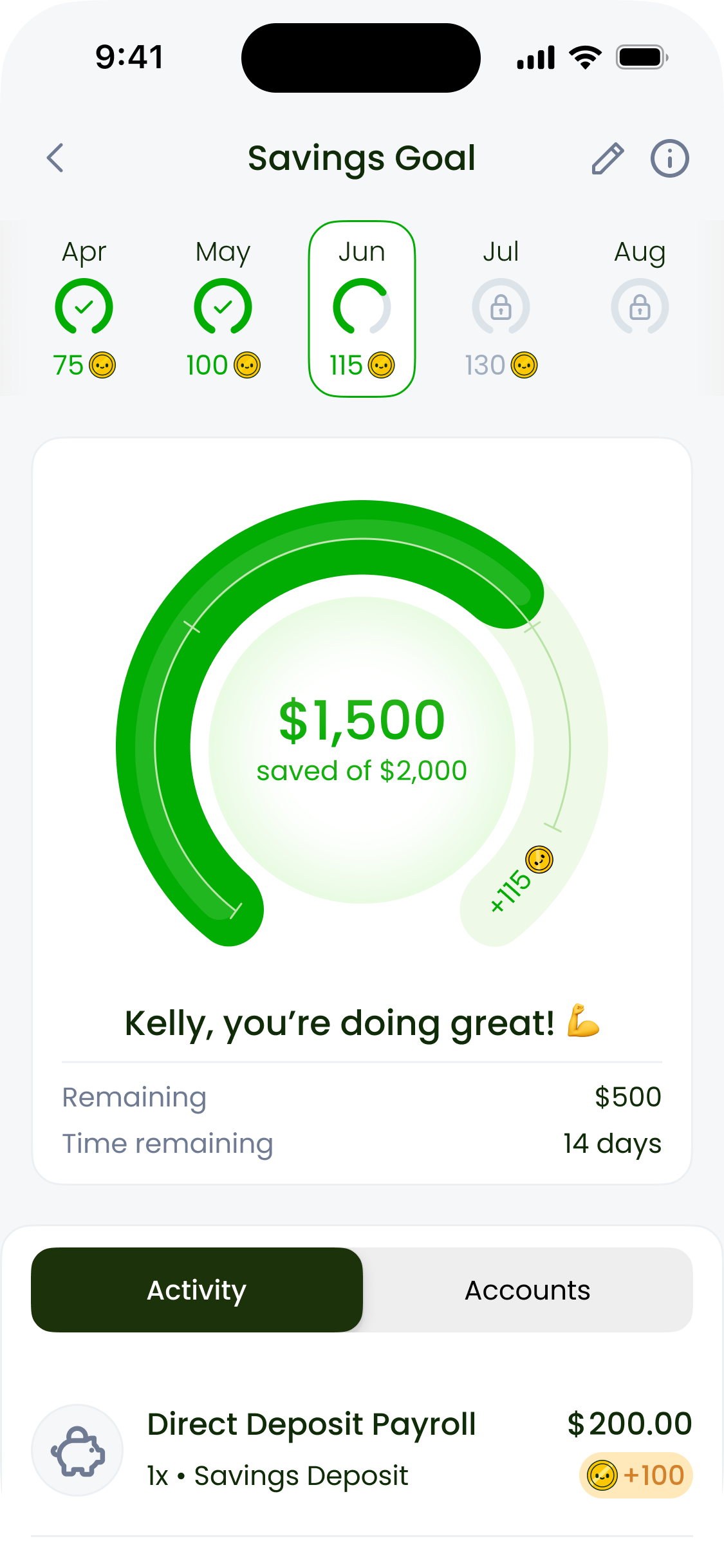 Savings Goal Main