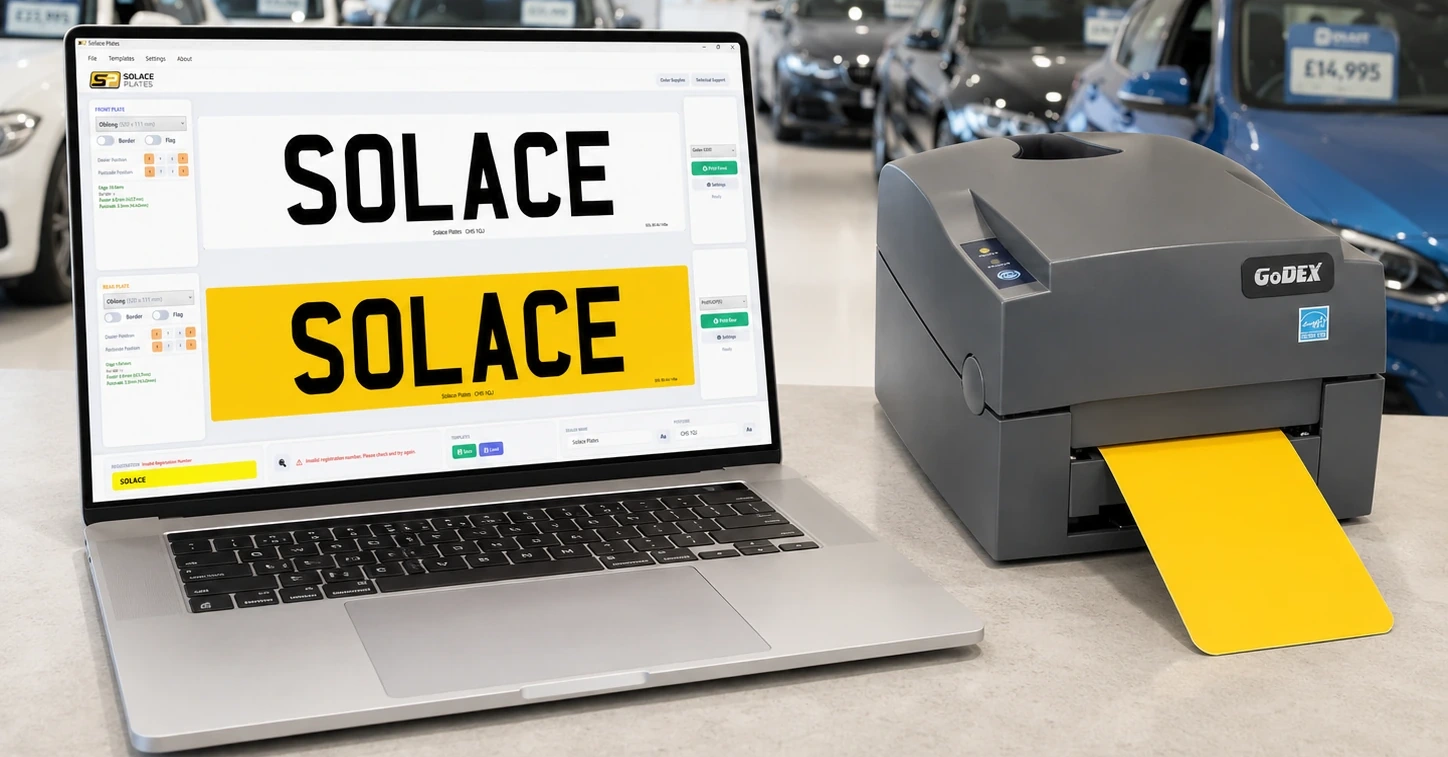 Solace Plates number plate software