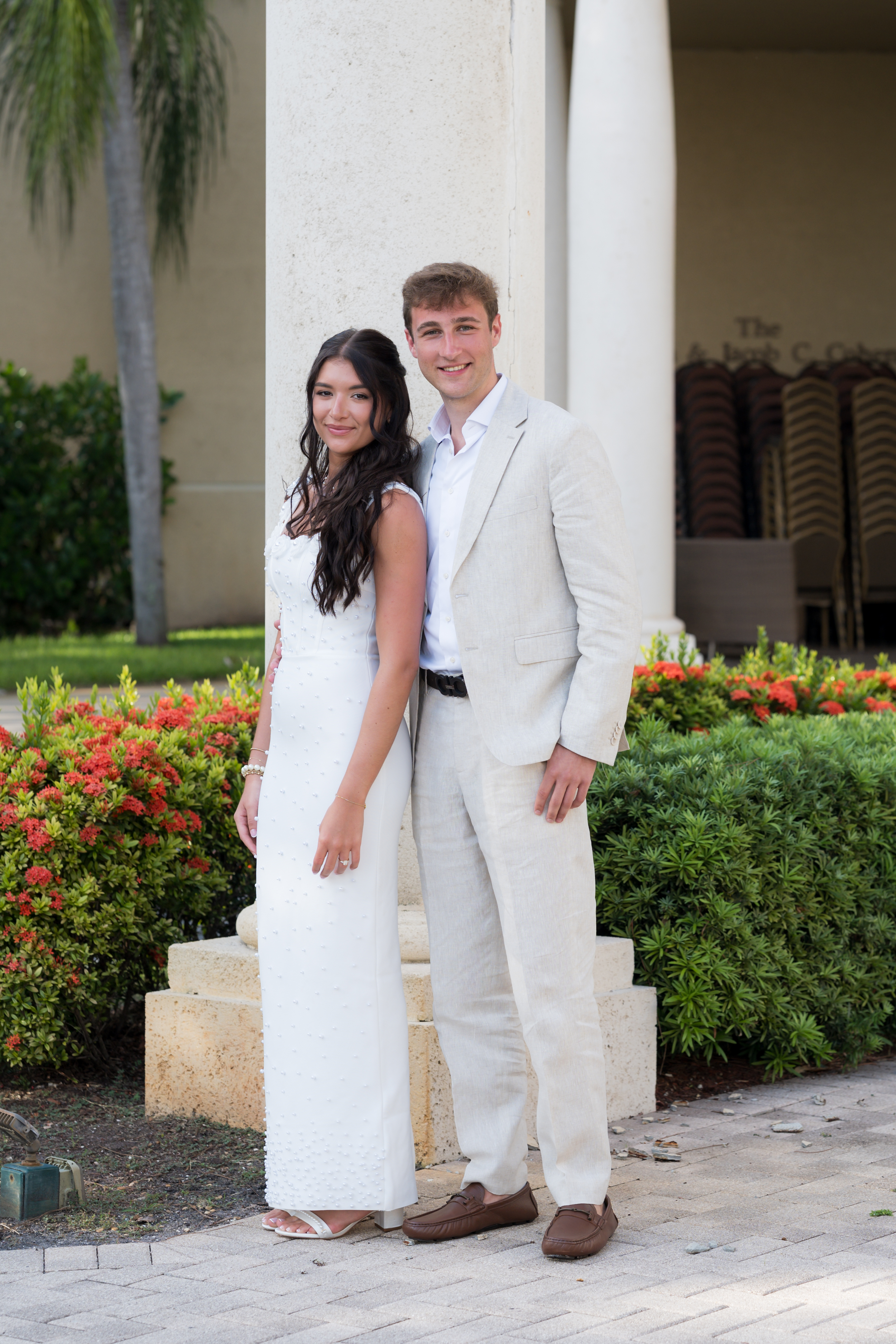 Annael and Eli together at their engagement venue