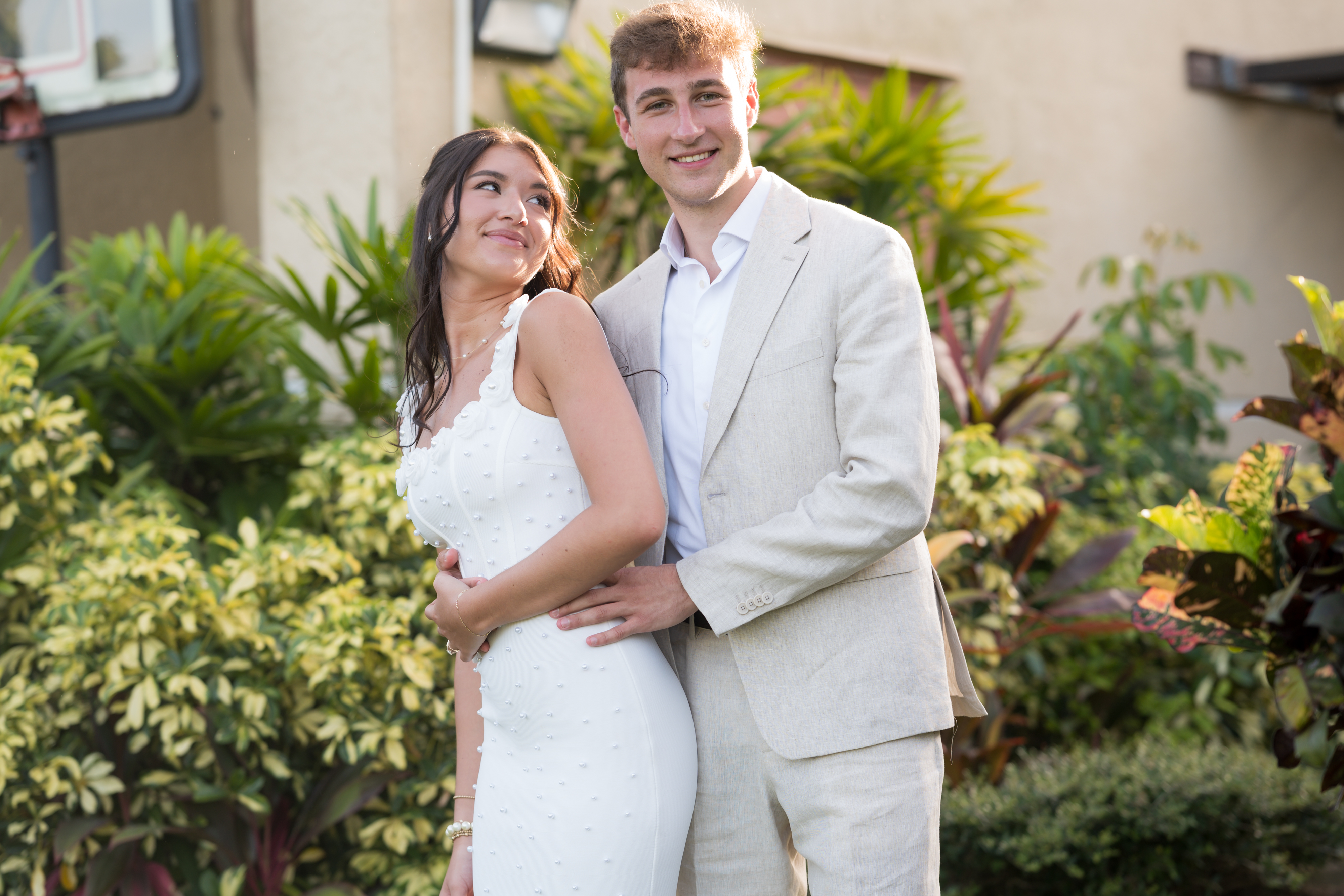 Annael and Eli in warm golden-hour light
