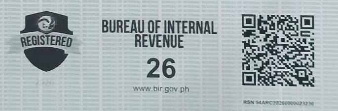 Official BIR Registration Seal Badge issued to TOPHER Innovation & Operations Hub OPC by BIR RDO 054A — East Cavite, showing the Bureau of Internal Revenue seal, www.bir.gov.ph, and a QR code for taxpayer registration verification.