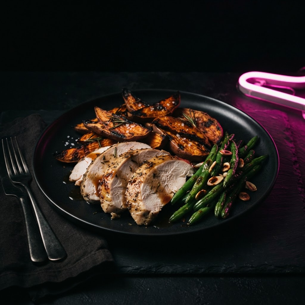 Kalkoenfilet met zoete aardappel