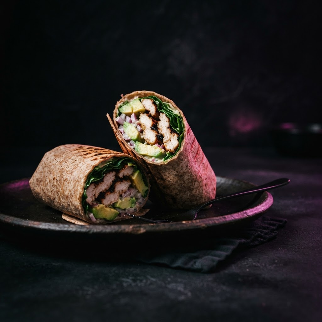 Volkoren wrap met kip & avocado