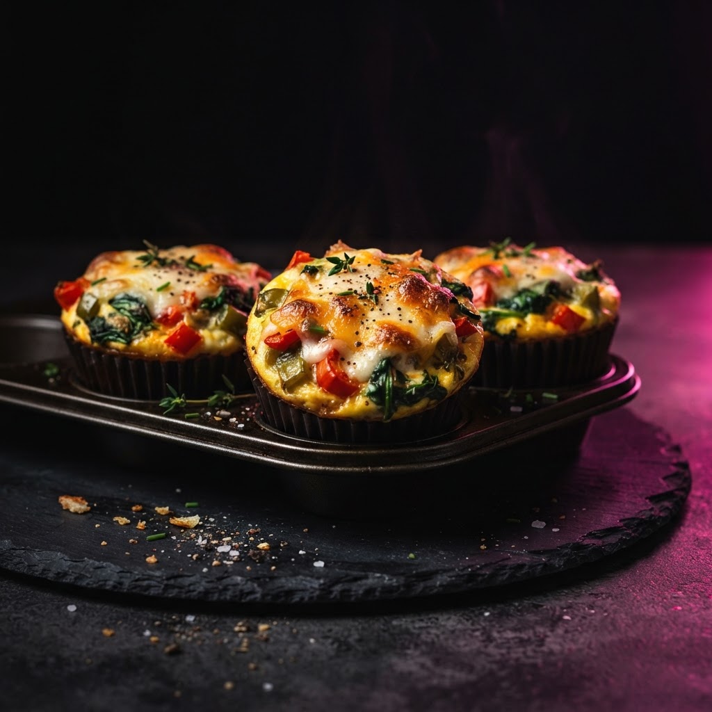 Eiermuffins met groenten