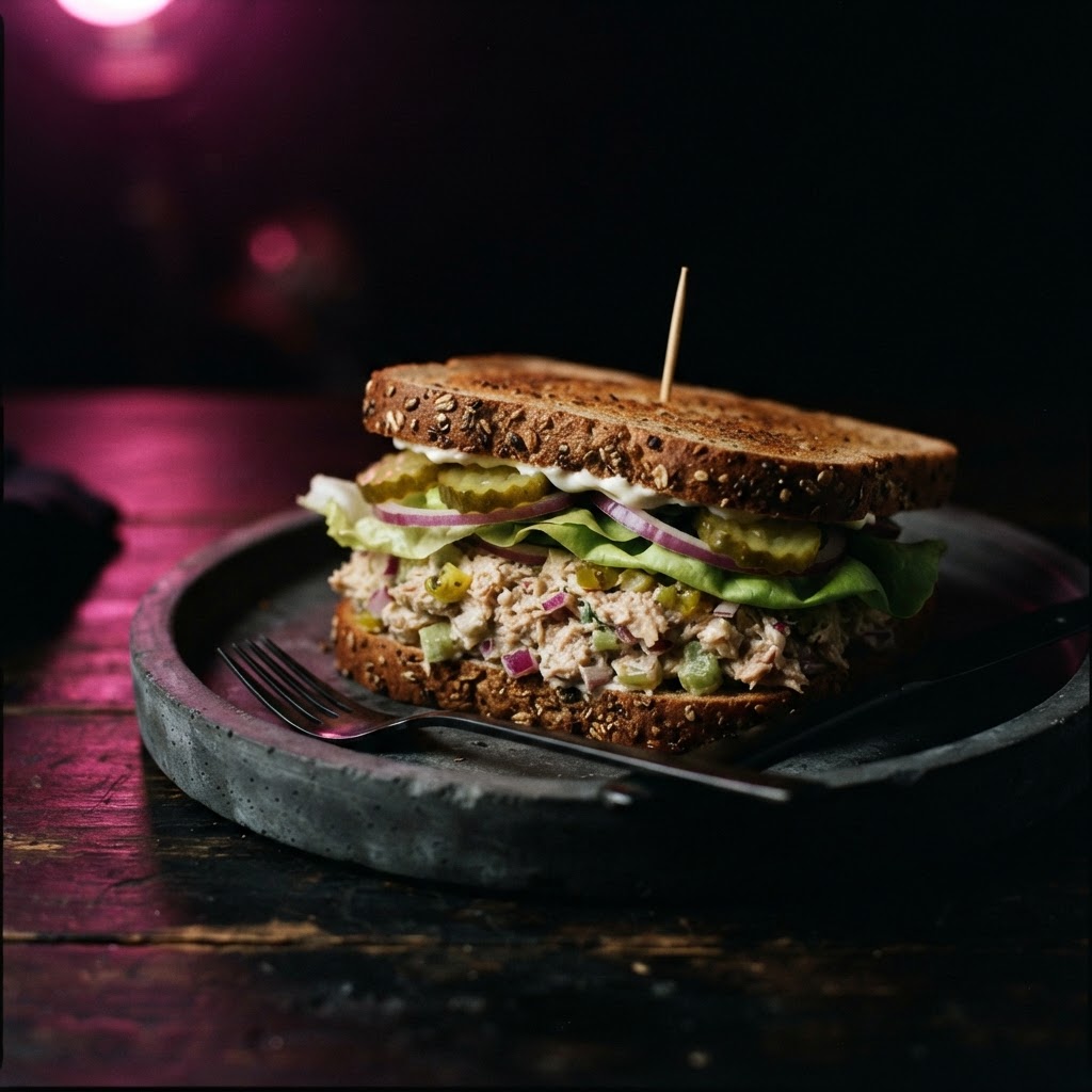 Tonijnsalade met volkoren brood