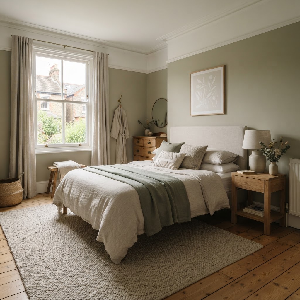 Staged bedroom
