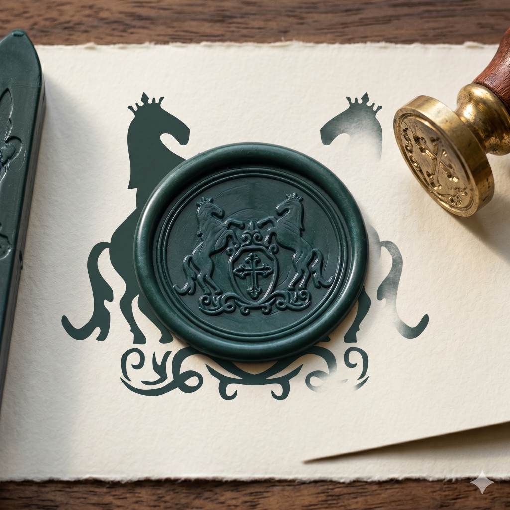 Buckingham Paddocks wax seal crest