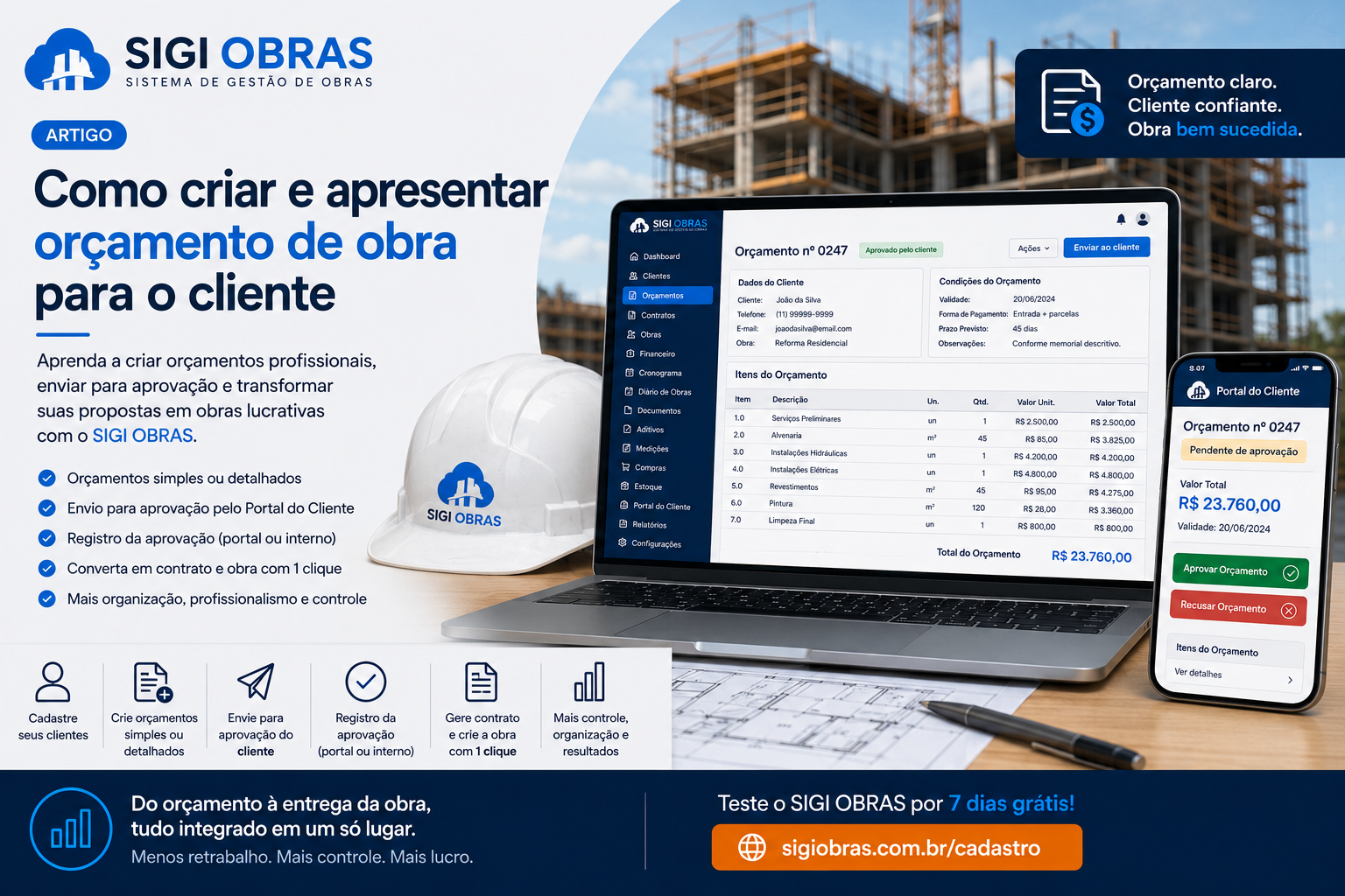 Como criar e apresentar orçamento de obra para o cliente