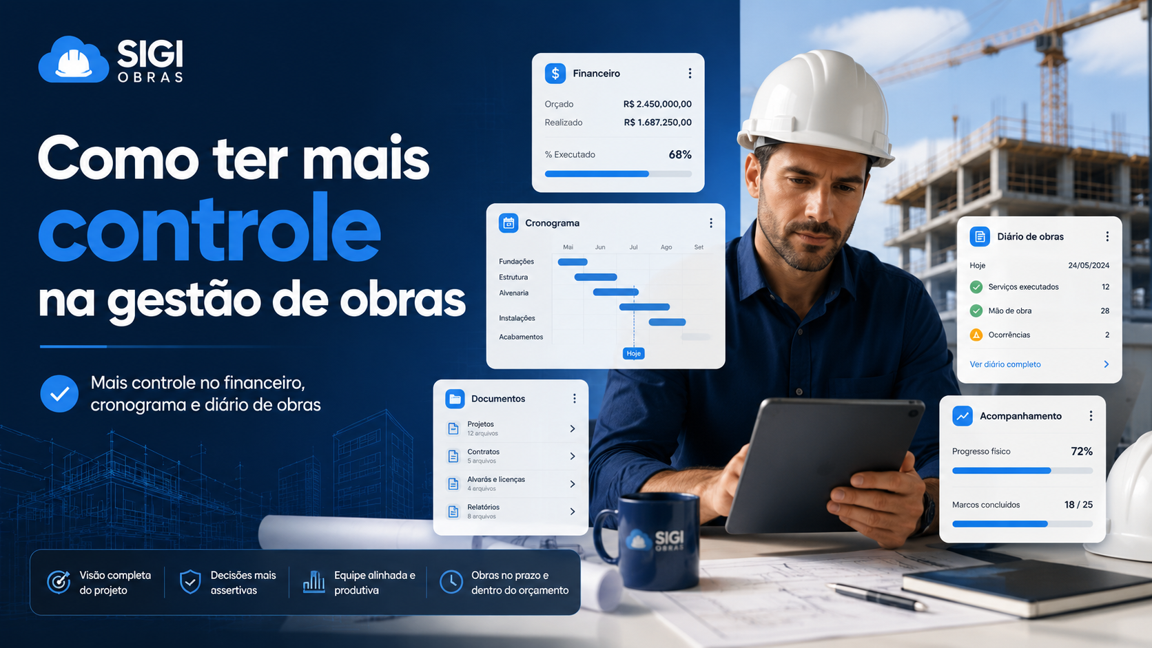 mais controle na gestão de obras