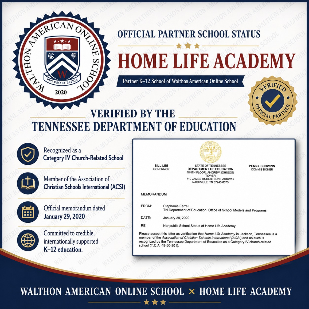 Official Partner School Status — Home Life Academy, verified by the Tennessee Department of Education