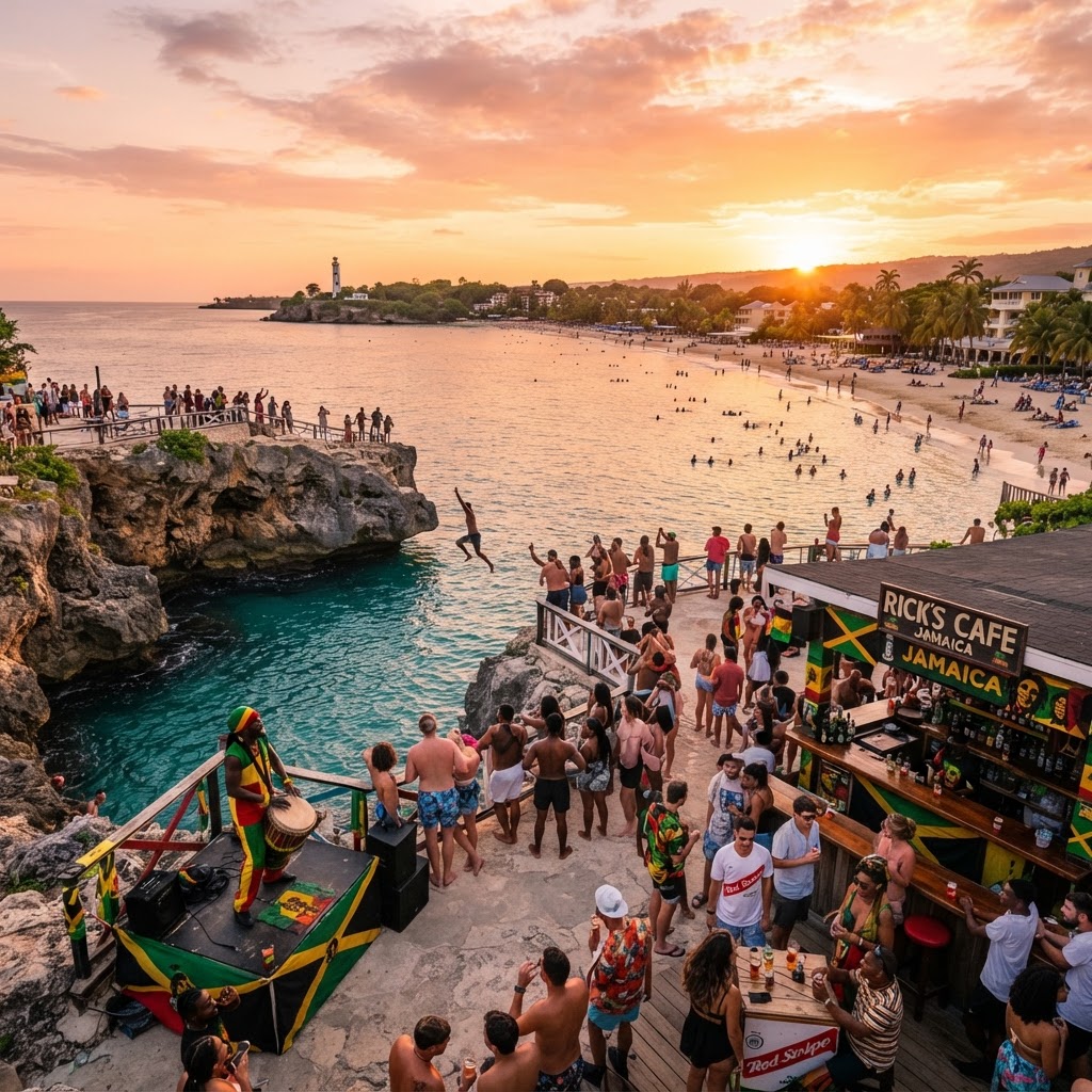 Negril Day Trip, Seven Miles Beach and Sunset at Rick’s Cafe - Culture tour in Jamaica | Rhomes Tours & Transfers
