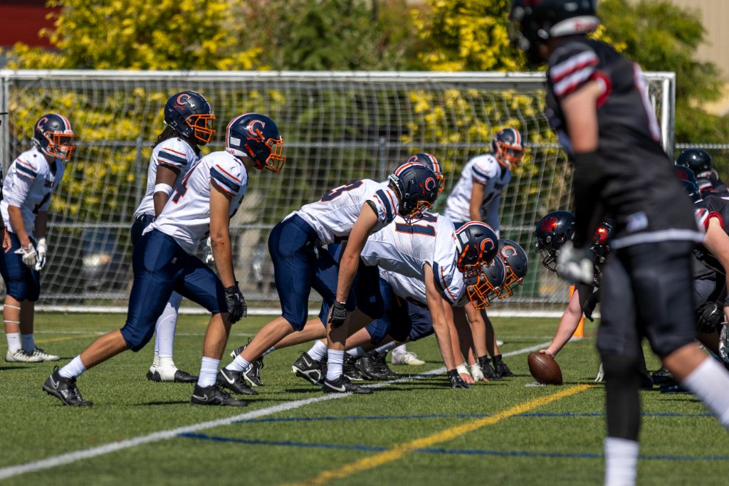 Offensive line set