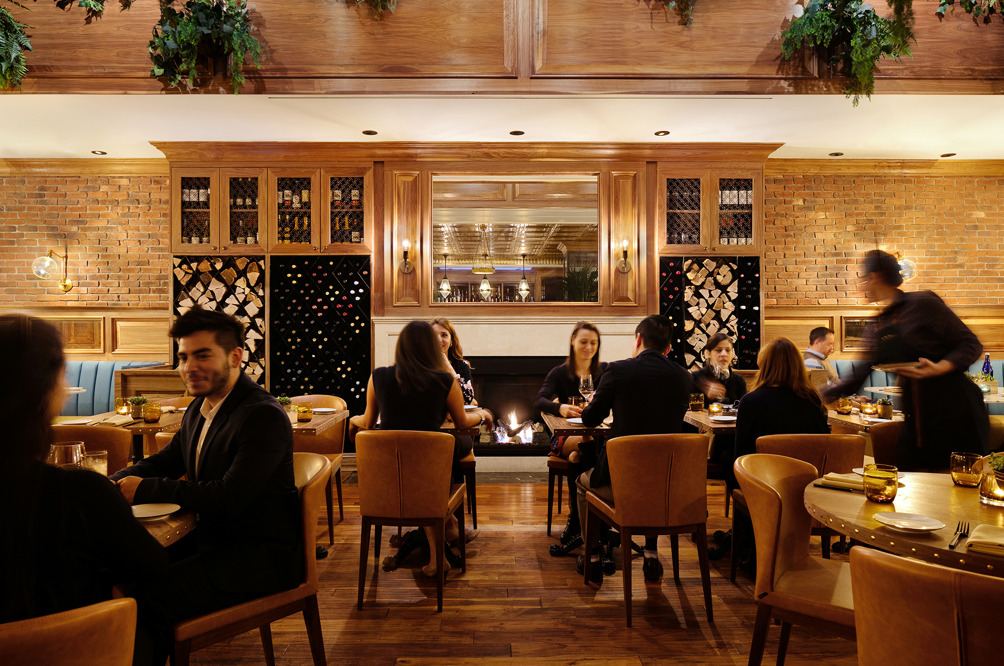 Intimate wedding reception at Society Cafe, a Greenwich Village wedding venue in NYC