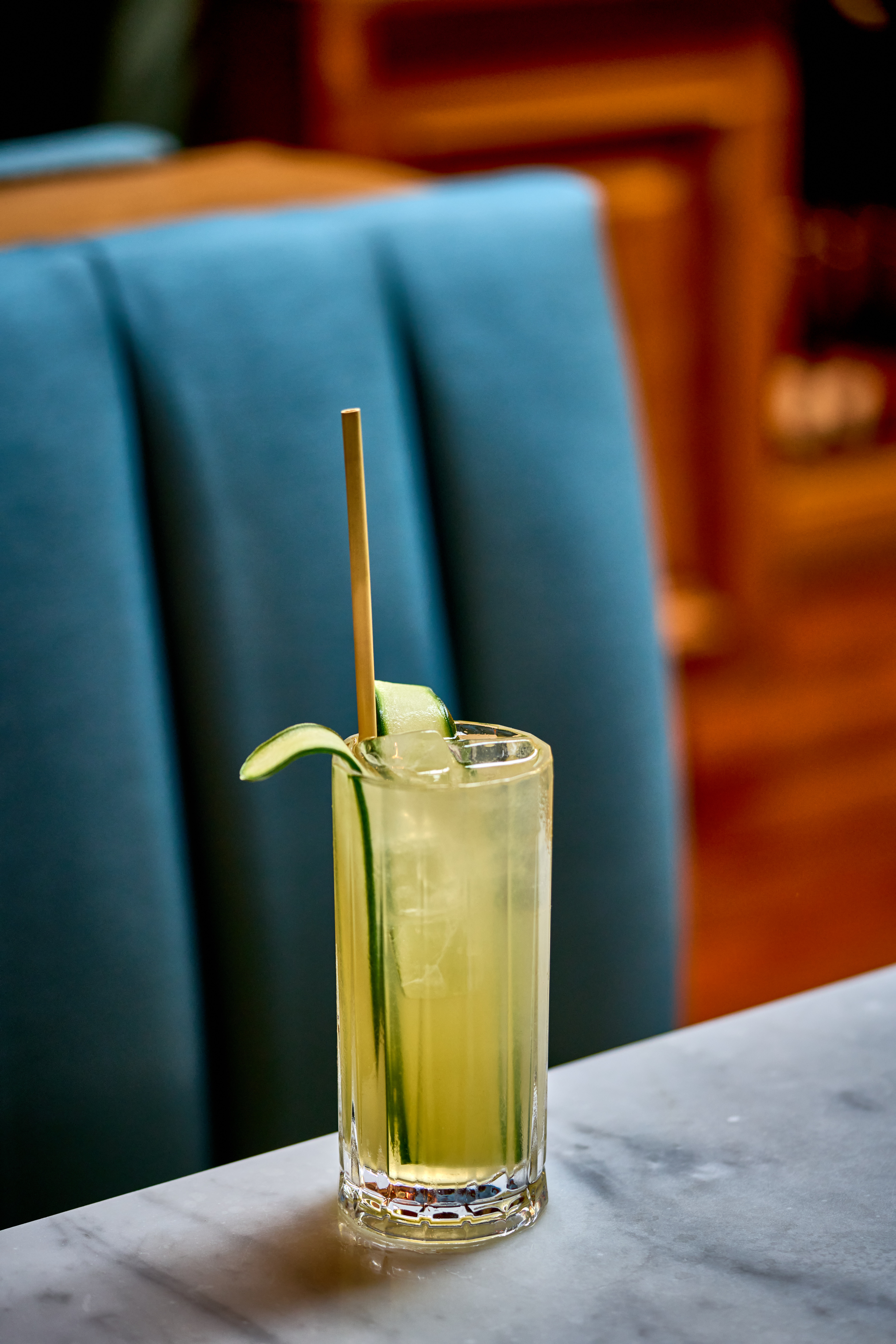 Signature craft cocktail for a wedding reception at Society Cafe NYC