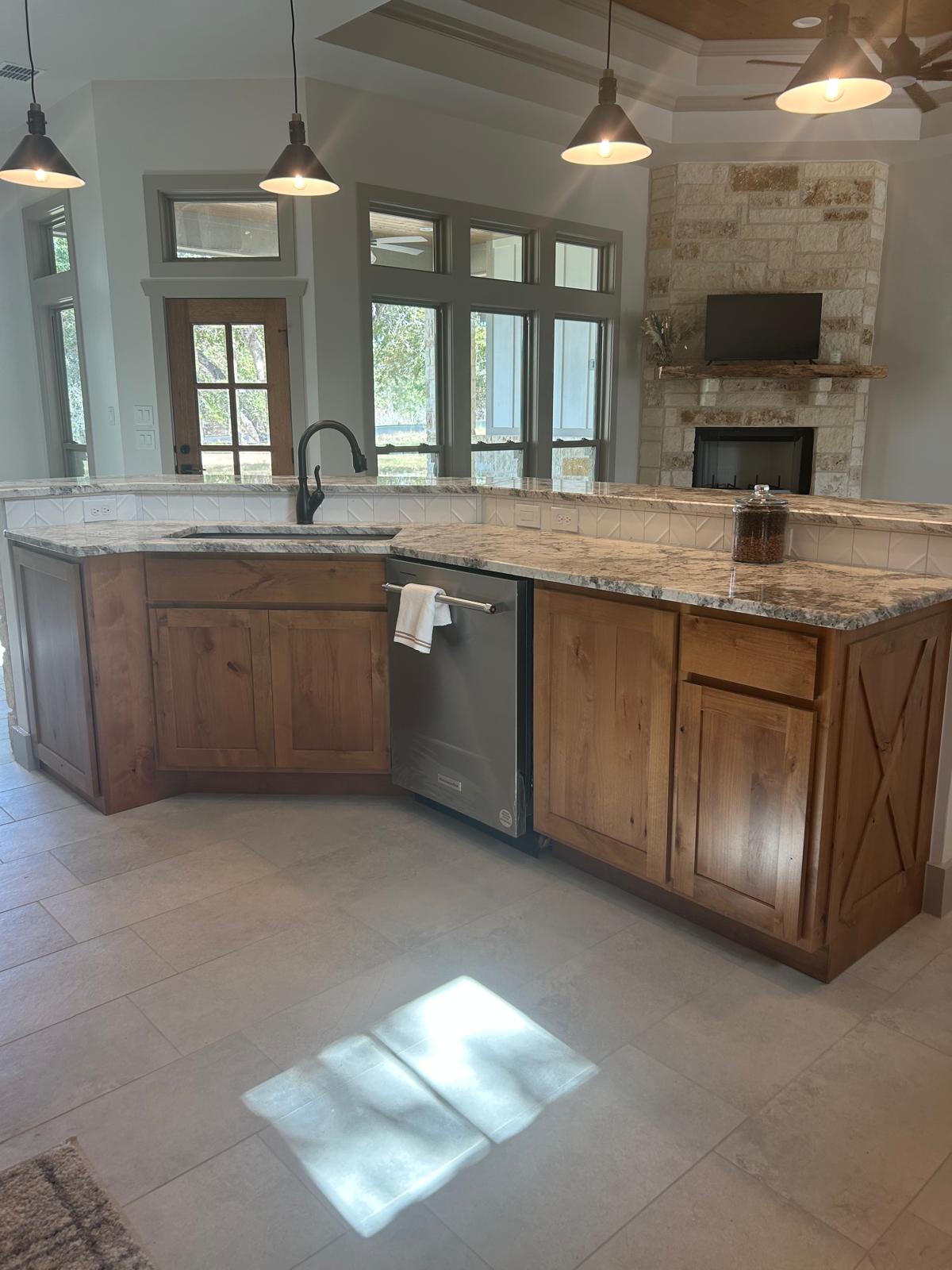 Custom kitchen cabinets built by CJ Cabinets in San Antonio