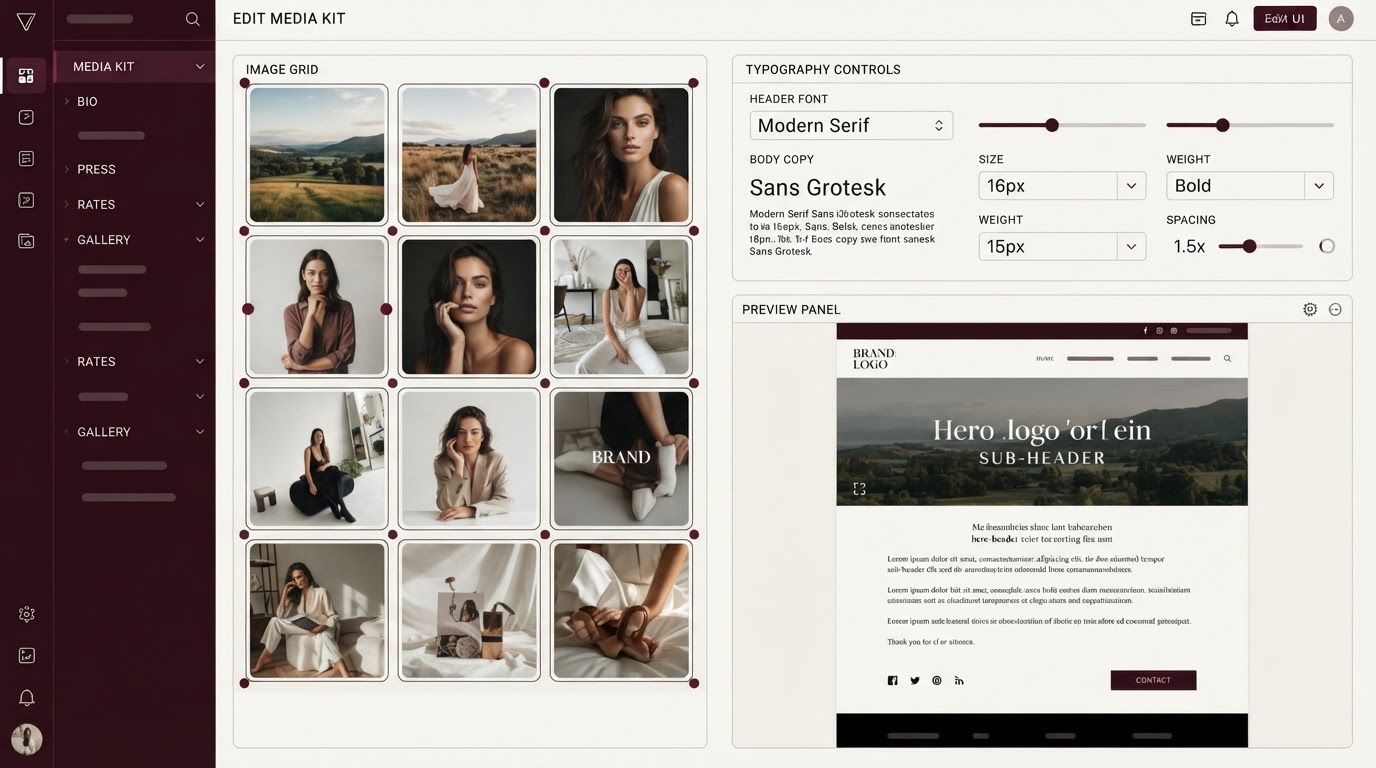 Media Kits & Link-in-Bio Studio feature screenshot