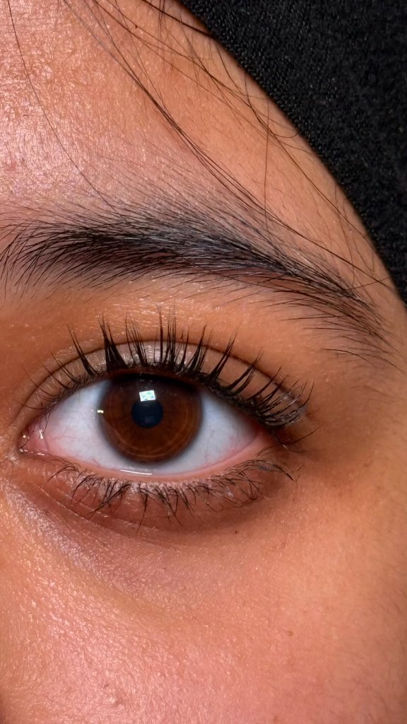 Lash lift before & after.