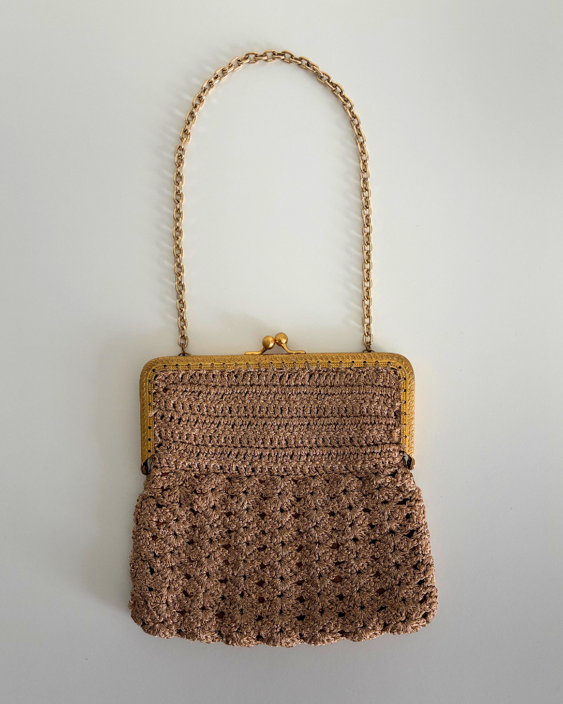 1920s Woven Golden Clutch