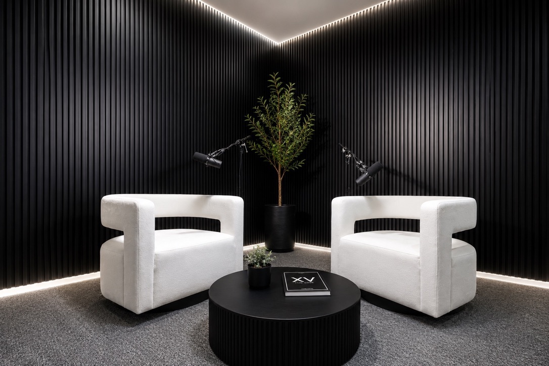 XV podcast room visualization