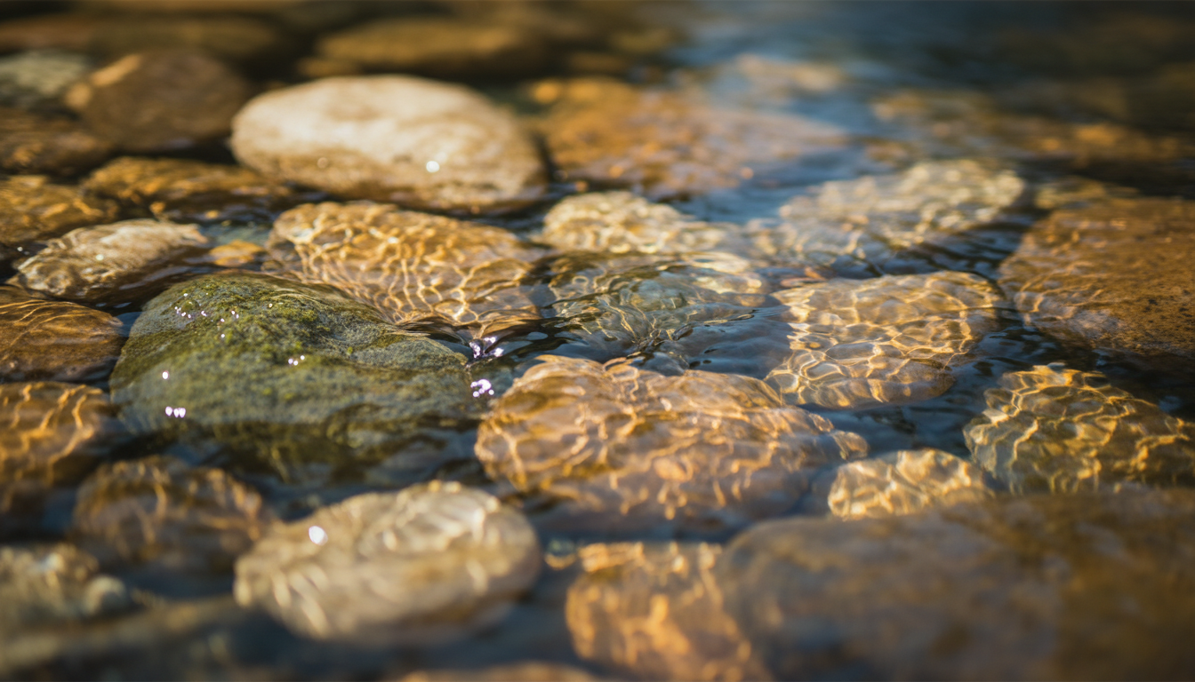 Flowing water