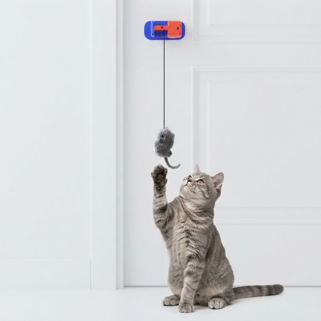 CleanGrate DoorDangle — Automatic Hanging Cat Toy