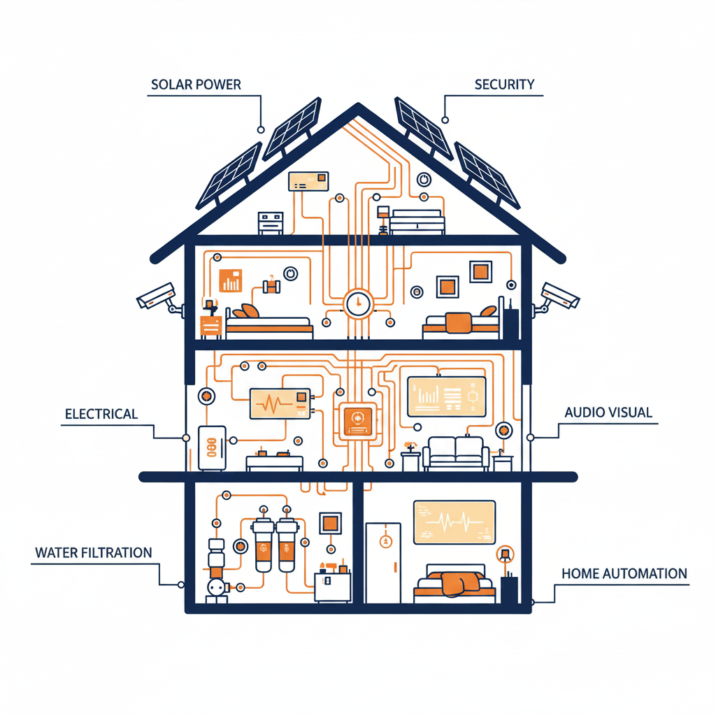 Smart home with integrated technology solutions