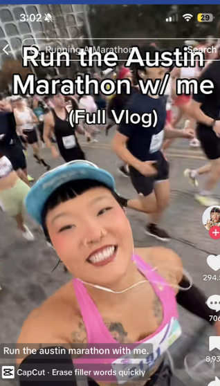 Runner POV video Run the Austin Marathon w/ me