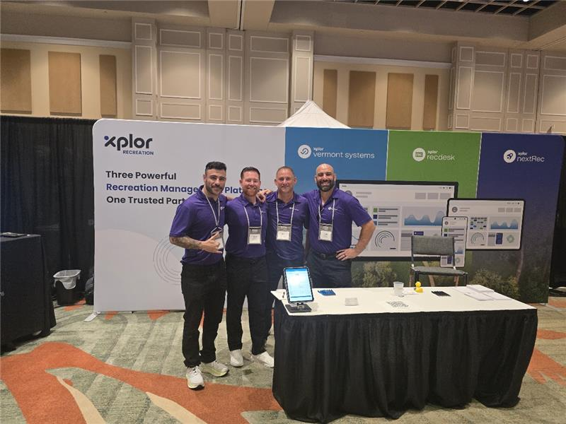 The Xplor Recreation team on the ground at an industry event