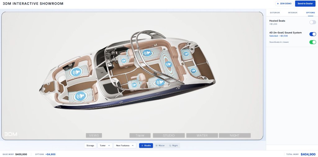 4D In-Seat Sound System visualization