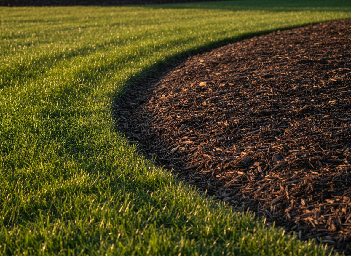 Precision lawn edging detail