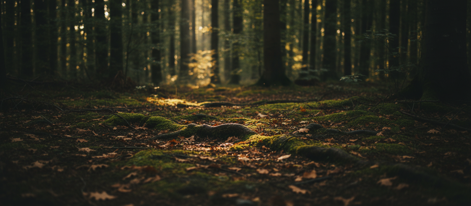 Dark forest floor