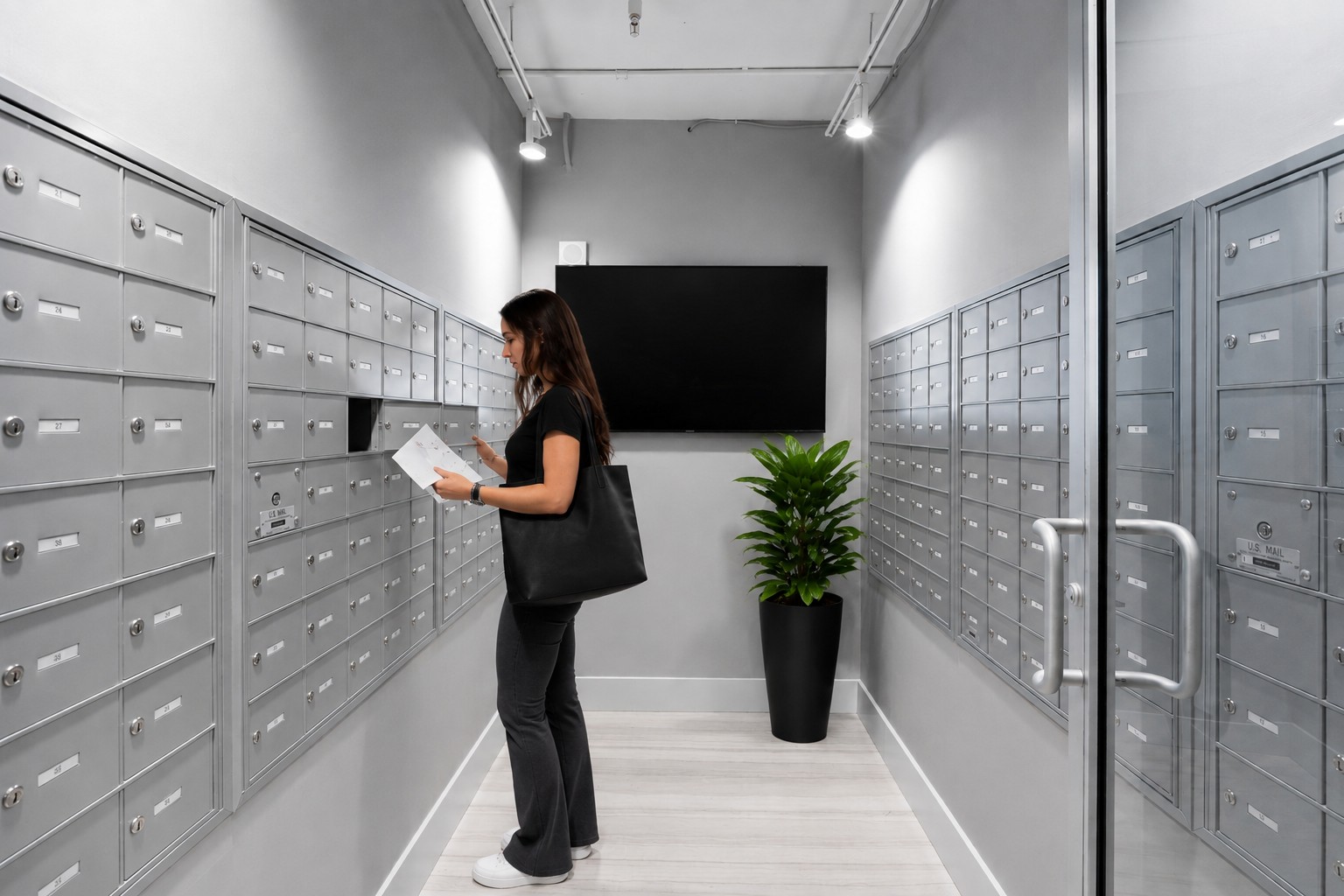 Hero Image, Las Olas business address, mailbox wall, premium and professional