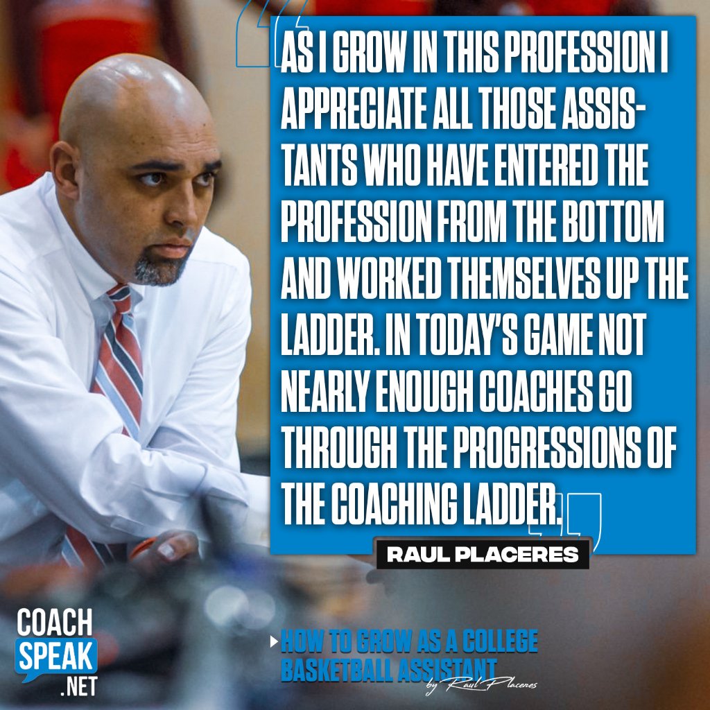 Quote graphic: Raul Placeres on climbing the coaching ladder