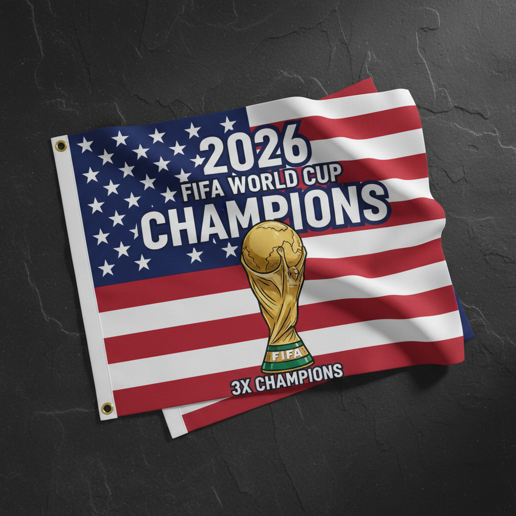 USA World Cup Champions Flag