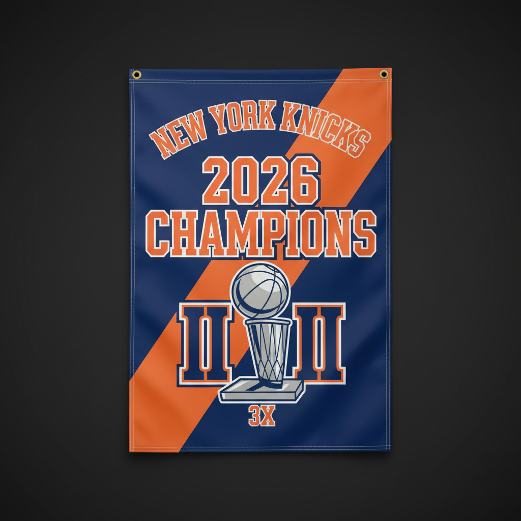 Knicks Championship Banner Flag