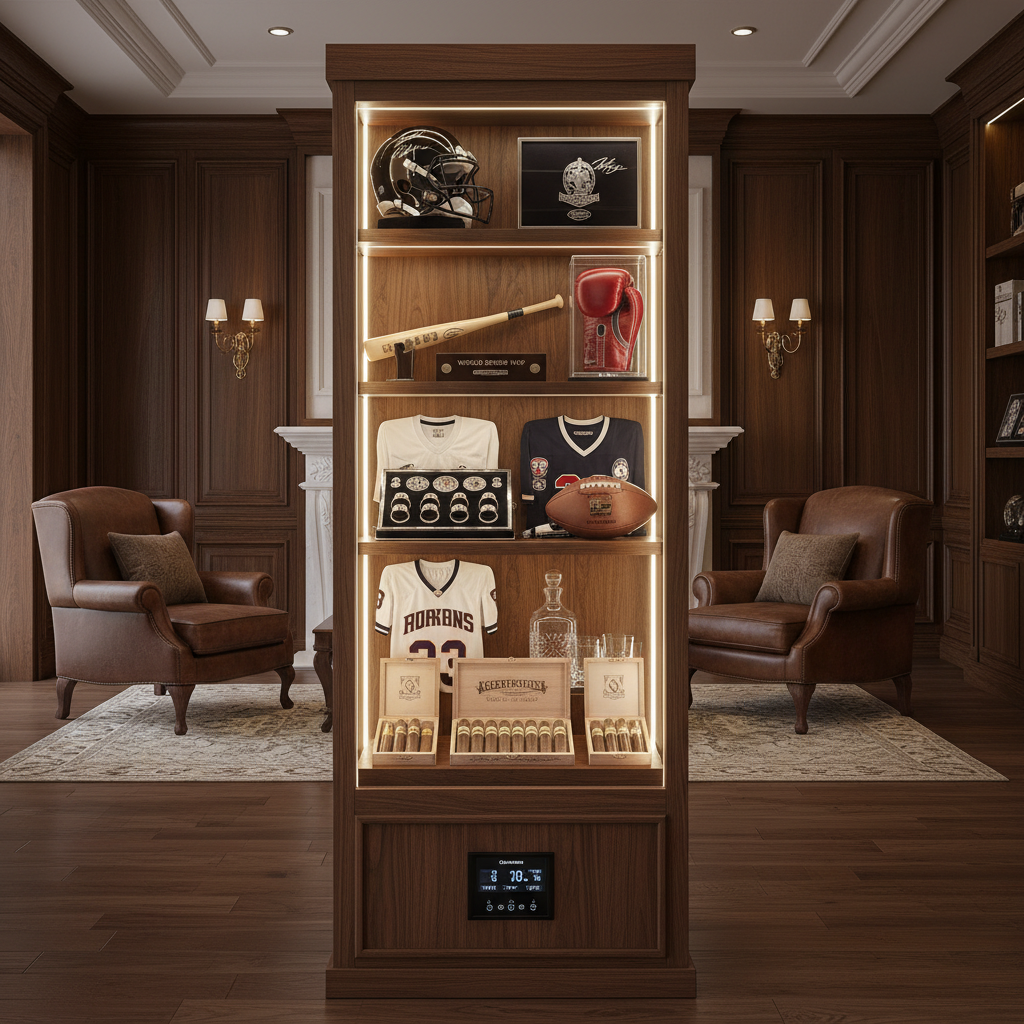 Luxury Sports Memorabilia Climate Cabinet