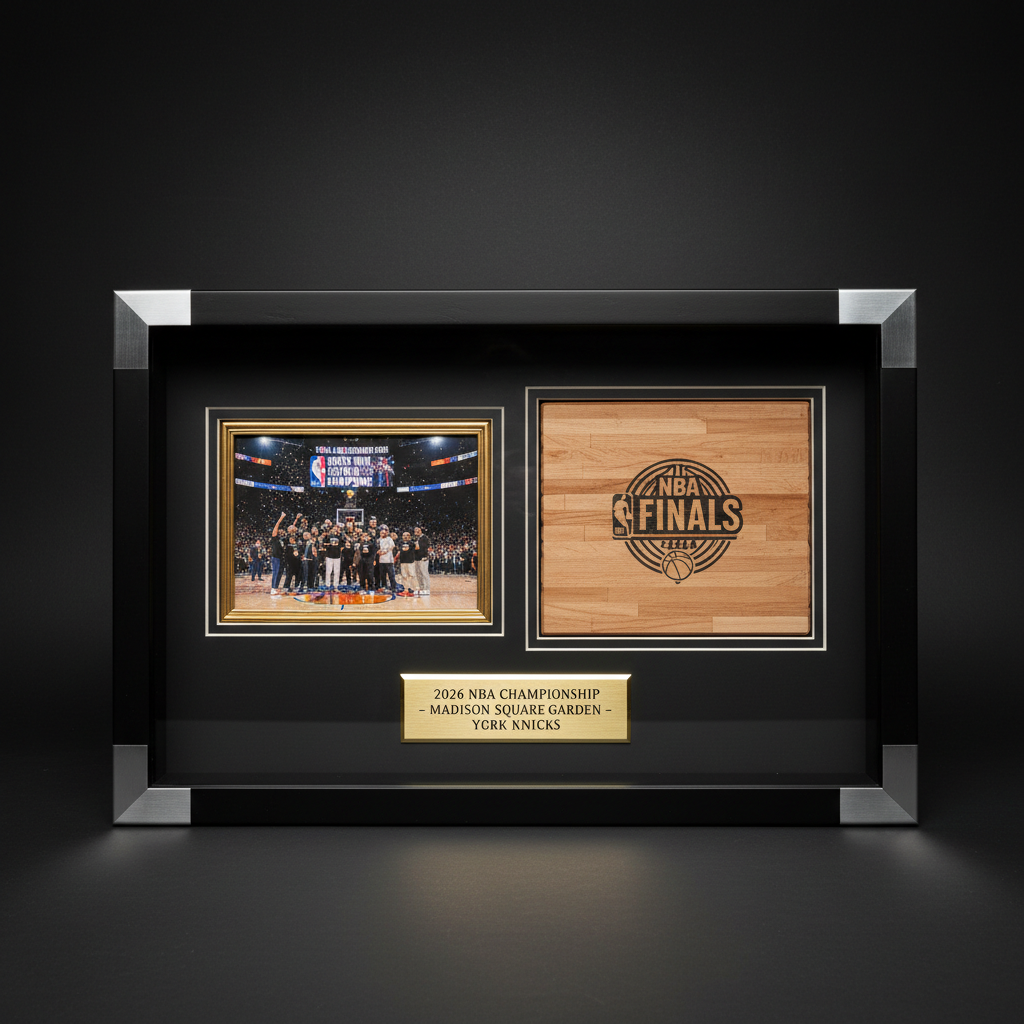 Knicks 2026 Champions Framed Floor Piece