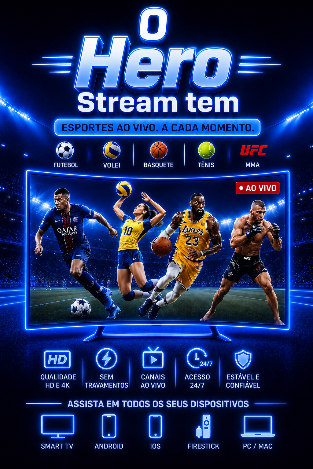 Esportes ao Vivo no Hero Stream
